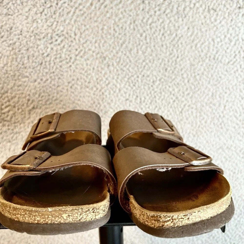Birkenstock Arizona Birko-Flor Unisex Sandals Dark Brown Size US W11/M9 EU42